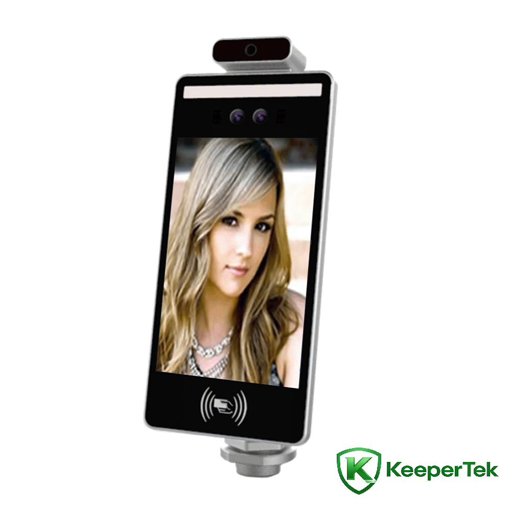 เครื่องรูดบัตรจดจำใบหน้าขนาด 8 นิ้วและเครื่องวัดอุณหภูมิแบบออลอินวัน KT-FR009
