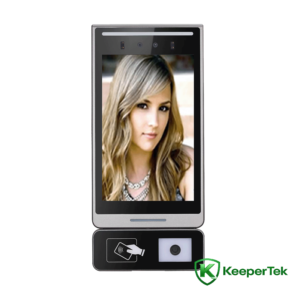 บัตร QR โค้ดจดจำใบหน้าขนาด 8 นิ้วรูดเครื่องออลอินวัน KT-FR015